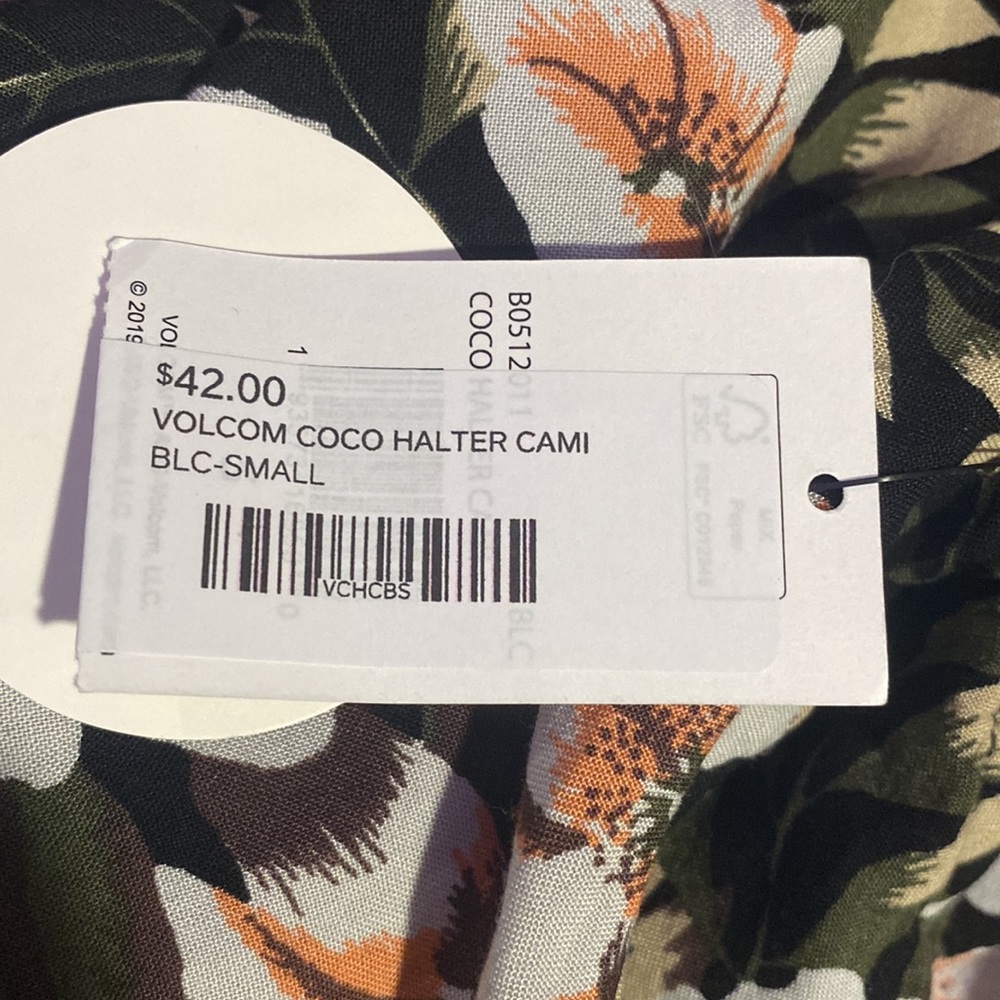 Volcom halter cami floral print size small - Picture 3 of 3